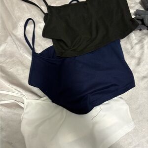 💙3/$10💙SHEIN 3-Pack Spaghetti Strap Crop Tanks in Black, Navy, White